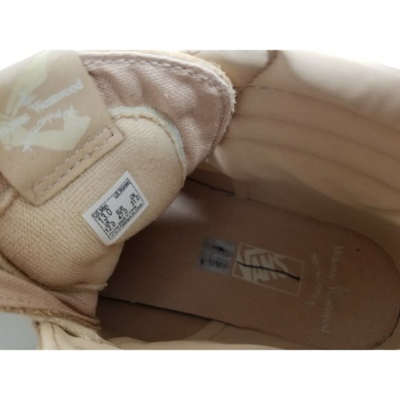 Vans Vivienne Westwood SK8 Hi Top Tan Leather Sneakers Mens Size 13 47 New - Picture 6 of 6